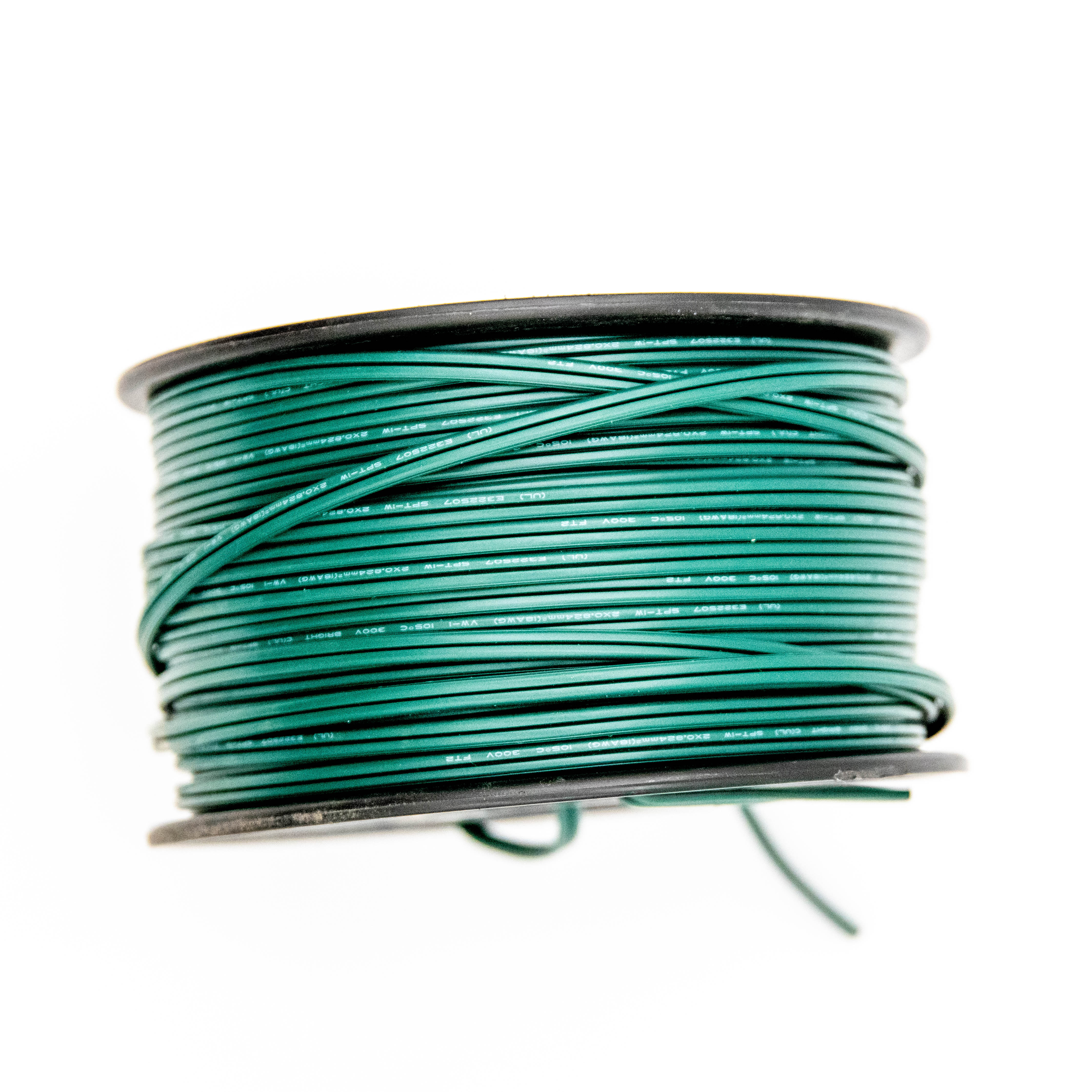 Zip Cord - Green -  (18 AWG) - SPT1 - 250' (no sockets/plugs)
