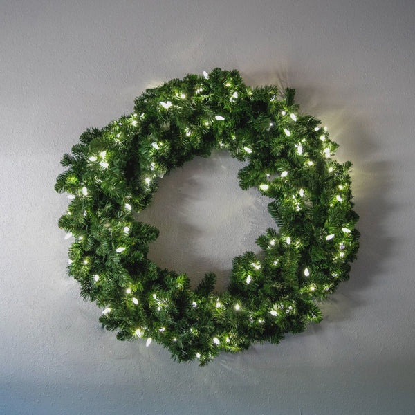 Oregon Wreath 36", (C6/5mm) - Cool White