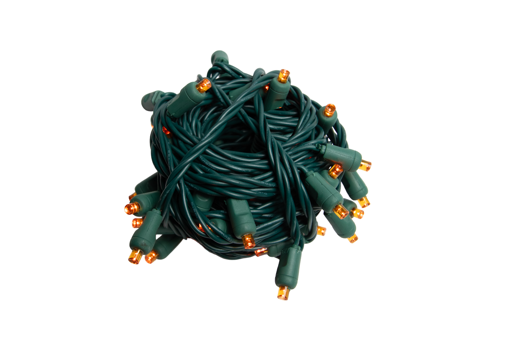 LED 50 Light 5MM BALLED - Orange - 6"