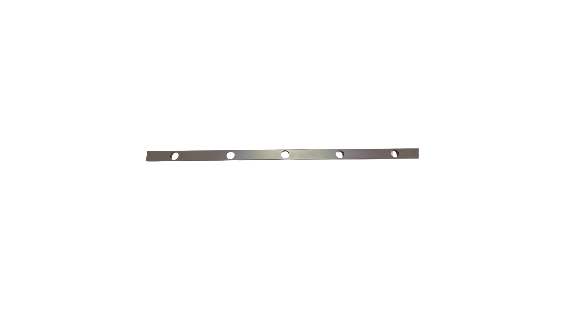 40" Aluminum Double Parapet Track - Stock Cream w/holes on Angled Side