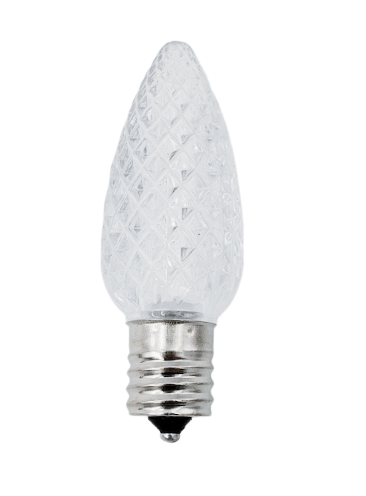 LED C9 Transparent - Faceted Polycarbonate 25PK - Pure White