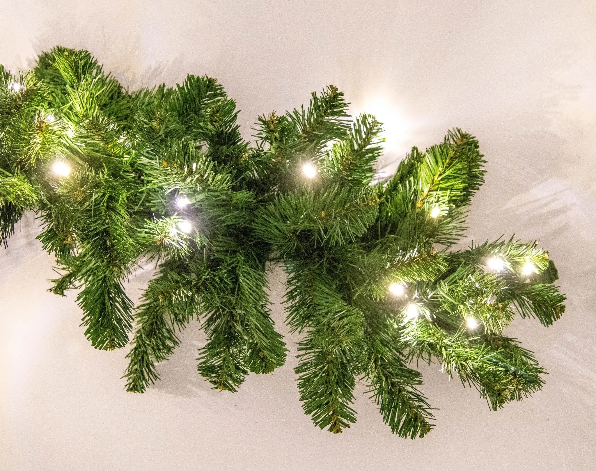 LED Oregon Garland 9' x 14" - 2 Piece - Warm White