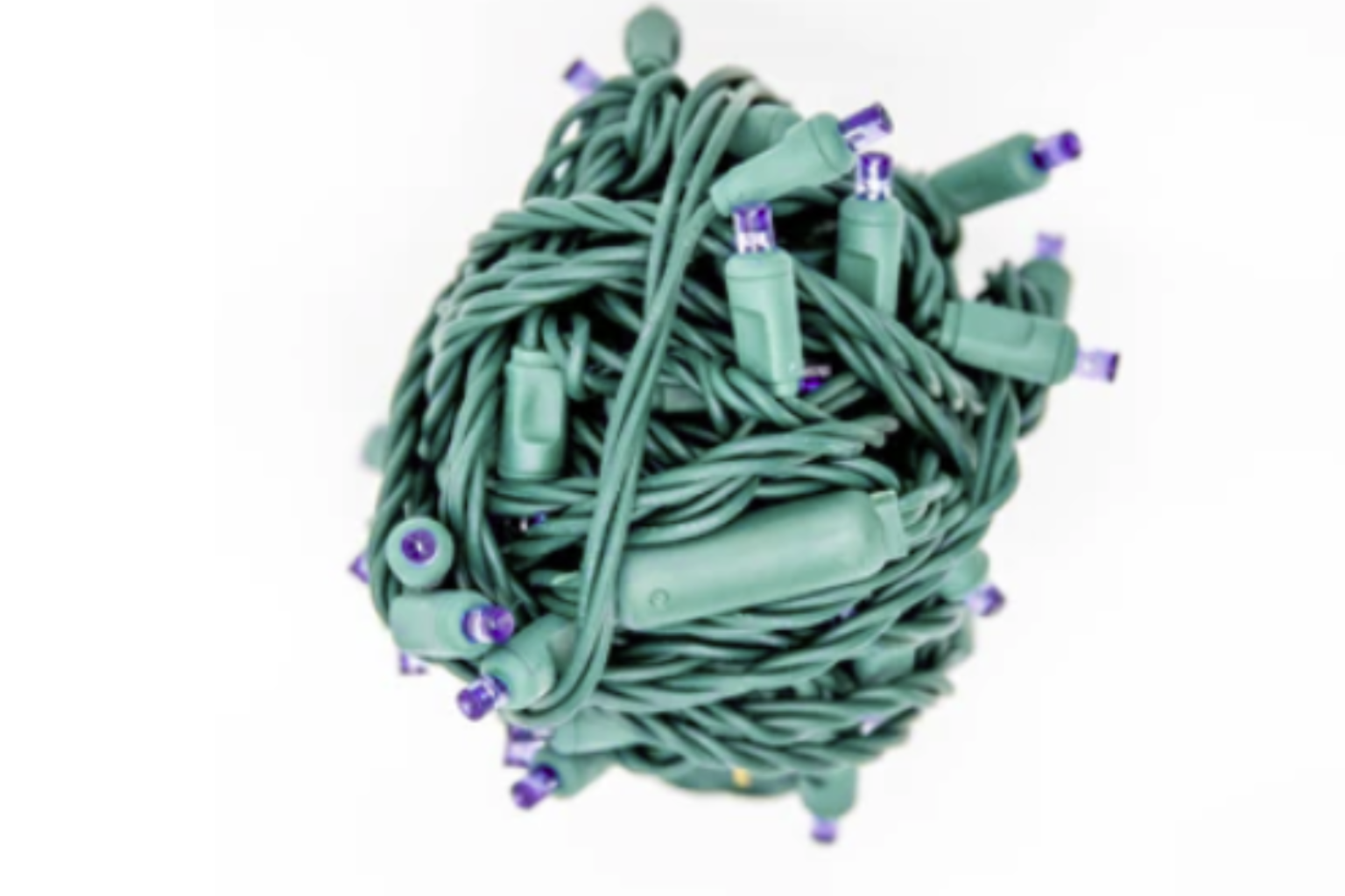 LED 50 Light 5MM BALLED - Purple - 6"