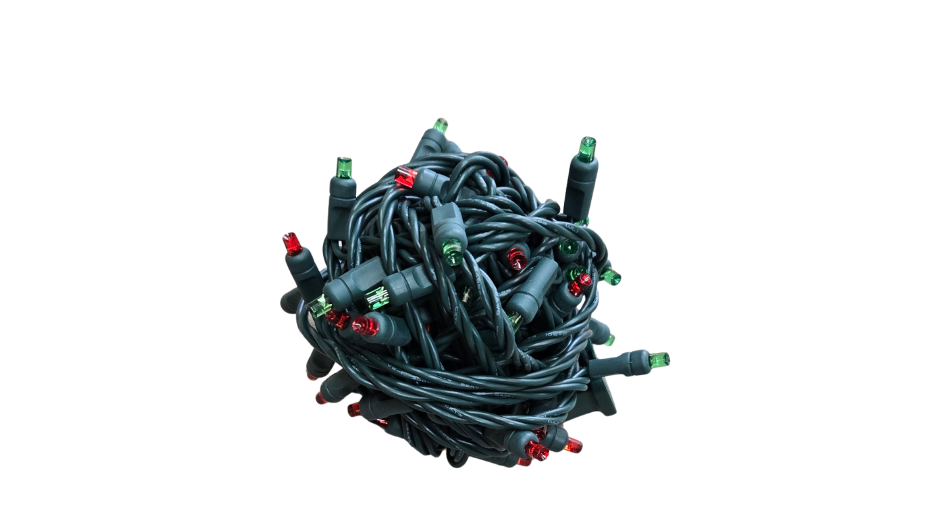 LED 50 Light 5MM BALLED - Red/Green - 6"