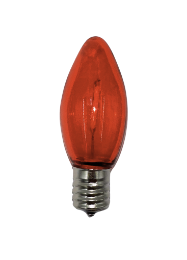LED C9 Transparent - FILAMENT 25PK - Red