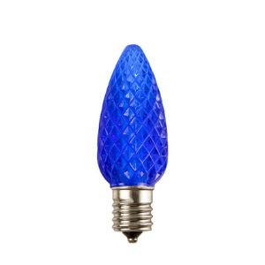 LED  C9 Transparent - Faceted Polycarbonate 25PK - Blue