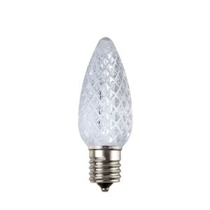 LED C9 Transparent - Faceted Polycarbonate 25PK - Twinkle Warm White