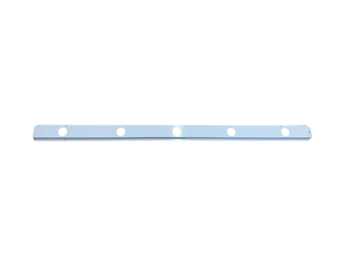 40" Aluminum Parapet Track - Stock White - w/holes on 90 Degree Angle