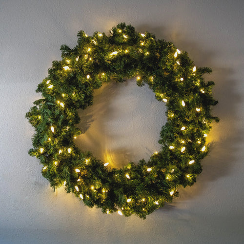 Oregon Wreath 72", (C6/5mm) - Warm White