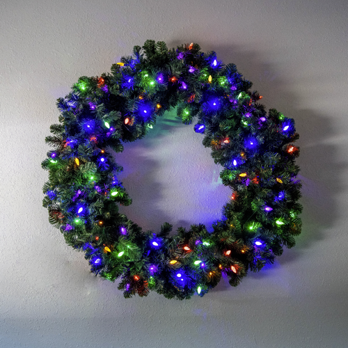 Oregon Wreath 36", (C6/5mm) - Multi