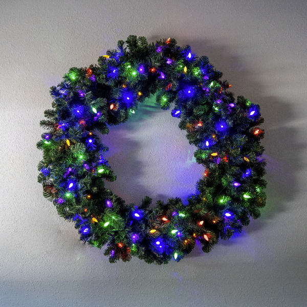 Oregon Wreath 48", (C6/5mm) - Multi